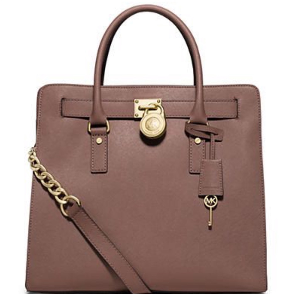 Large Michael Kors Hamilton Tote in Dusty Rose